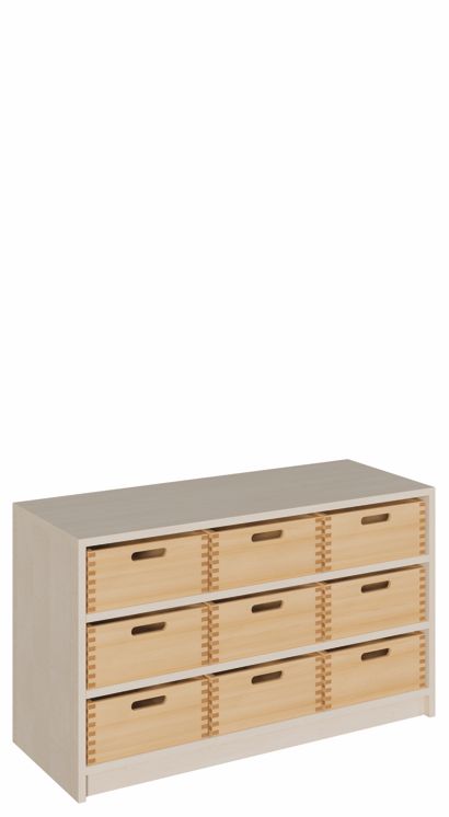 K Schrank 60 x 102 cm, 9 große Kästen ohne/mit SF